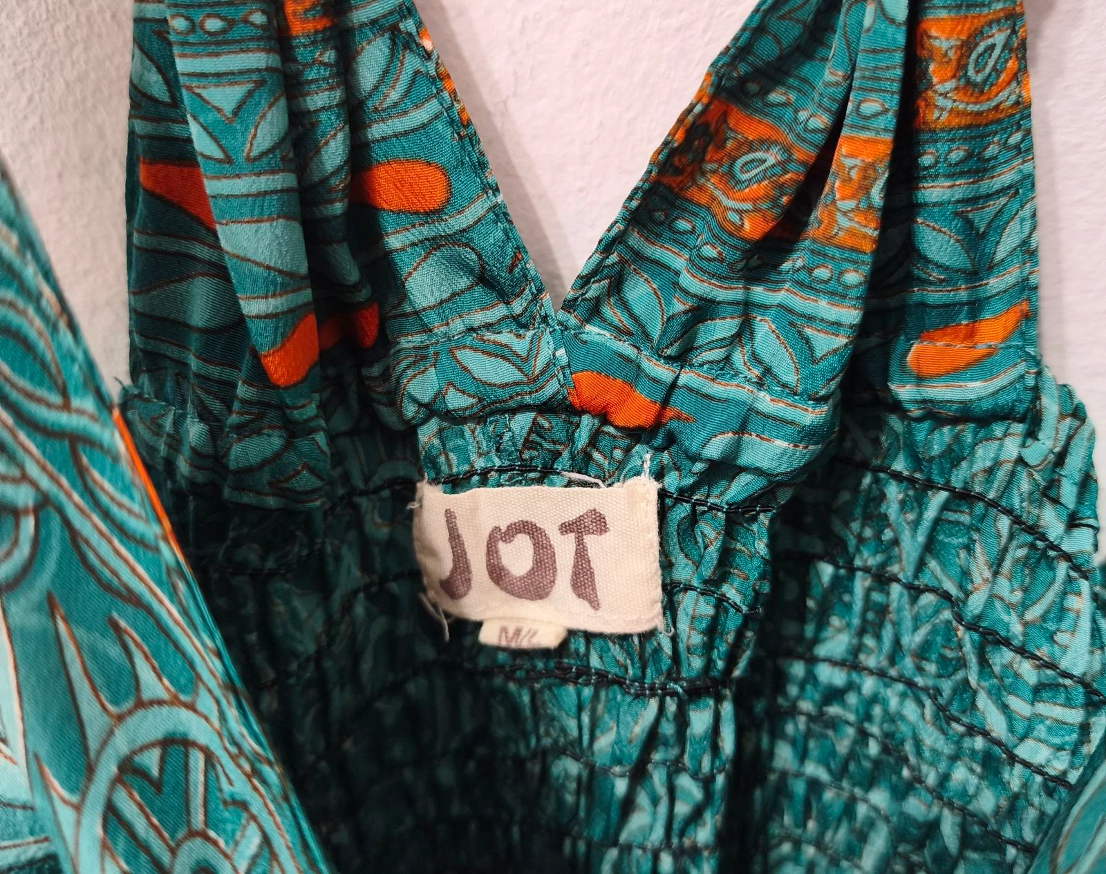 Turkoois en oranje zomerjurk JOT vrouw Maat M-L – photo 4